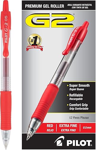 Pilot G2 - bolígrafo de punta extrafina y retráctil de calidad prémium, de tinta de gel De tinta negra,Azul (Blue Ink),Tinta verde,Azul marino (Navy
