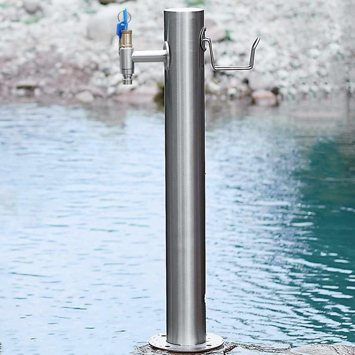 BHGFYXBS Freestanding Garden Water Column Freestanding Hose Stand With Faucet,Anti-Freeze Water Pipe Vertical Water Hydrant Decorative Water Feature Fountain,One Color-20.5 * 86cm kit3