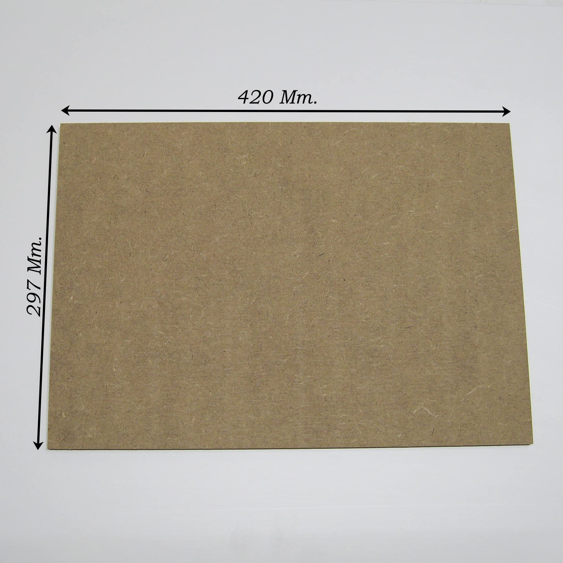 Henor Packs de 5 Und. Tableros de Madera DM (MDF) de 5MM. DIN A3 – 420 x 297 x 5 Mm. Soporte para Manualidades. Puzle. Bricolaje. Dibujo. decoración. láser. Pintura.