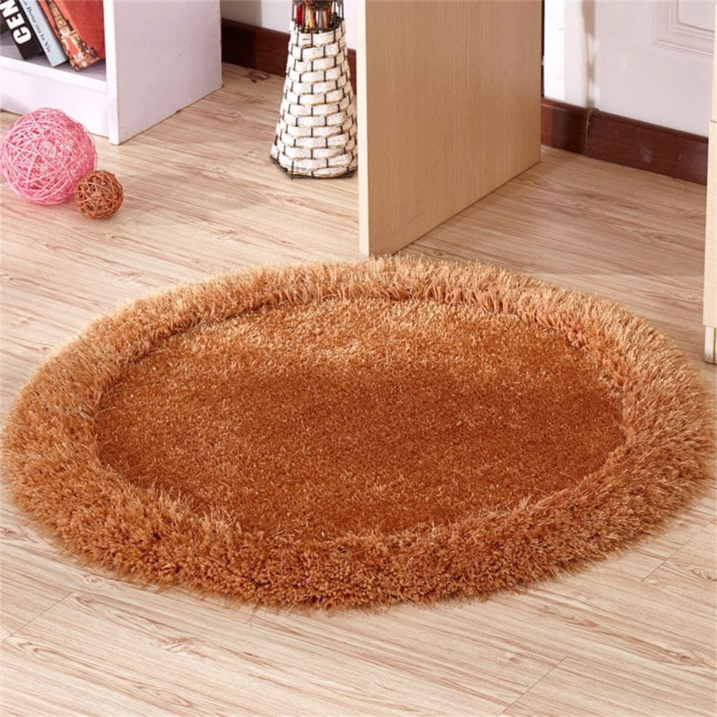 Champagne Color Diameter 90 cm European Round Living Room Bed Bed Bedside Bunker Swivel Carpet