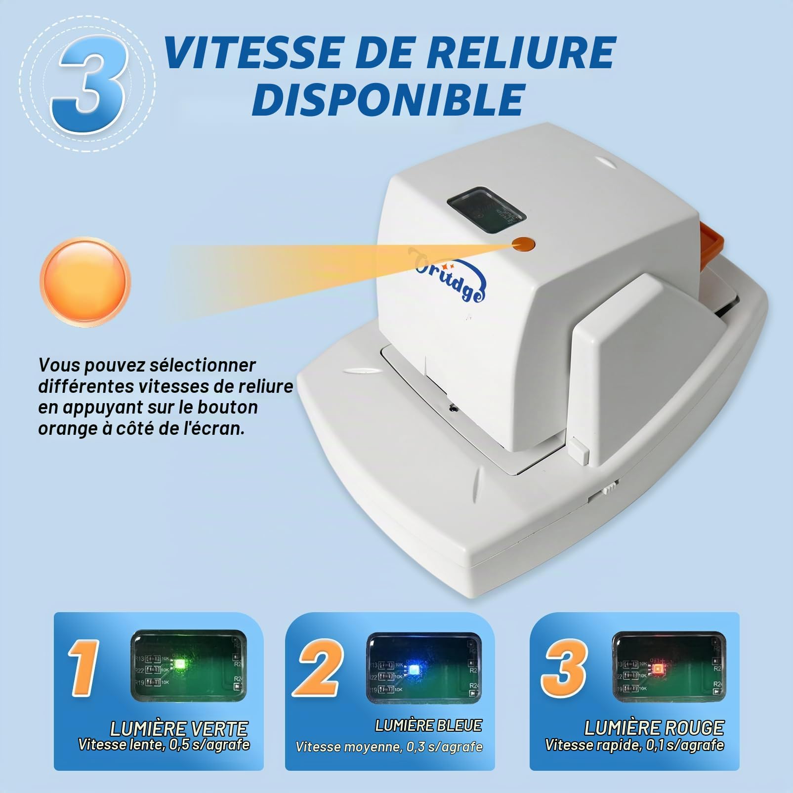 Agrafeuse Electrique de bureau, Capacité de 70 Feuilles, Agrapheuse bureau Automatique pour Agrafeuse électrique Argent avec 2000 agrafes