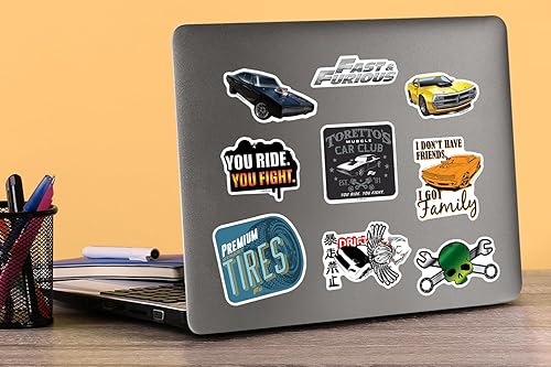 Miniatura 5 de Fast & Furious - Paquete variado de calcomanías de vinilo grandes de lujo, para laptop, botella de agua, álbumes de recortes, tableta, monopatín,