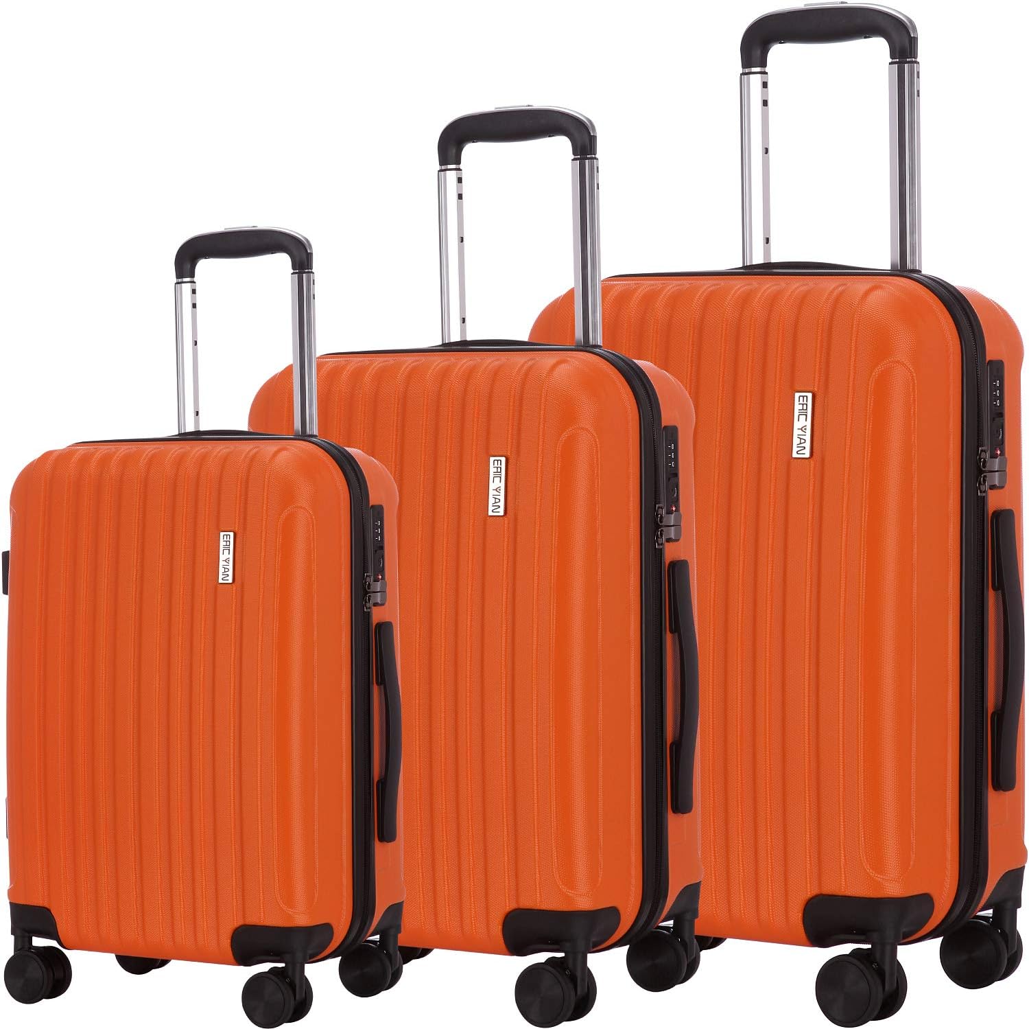 ERIC YIAN Luggage Set 3 Piece Suitcase ABS Trolley Spinner