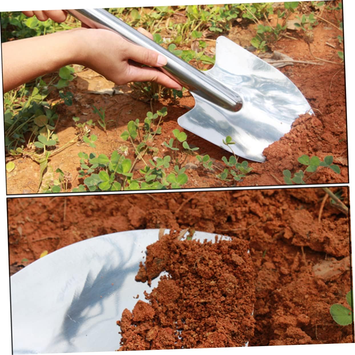Toddmomy 1pc Garden Spade Shovel Stainless Steel Small Hand Tool for Planting and Transplanting Ergonomic Design for Comfort for Gardening and Soil Transfer