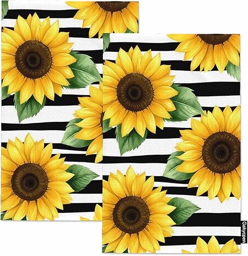 Miniatura 11 de Black Cat - Juego de 2 toallas de cocina con diseño de gato lindo con texto en inglés "Don't Stress Meowt", absorbentes y suaves, para decoración