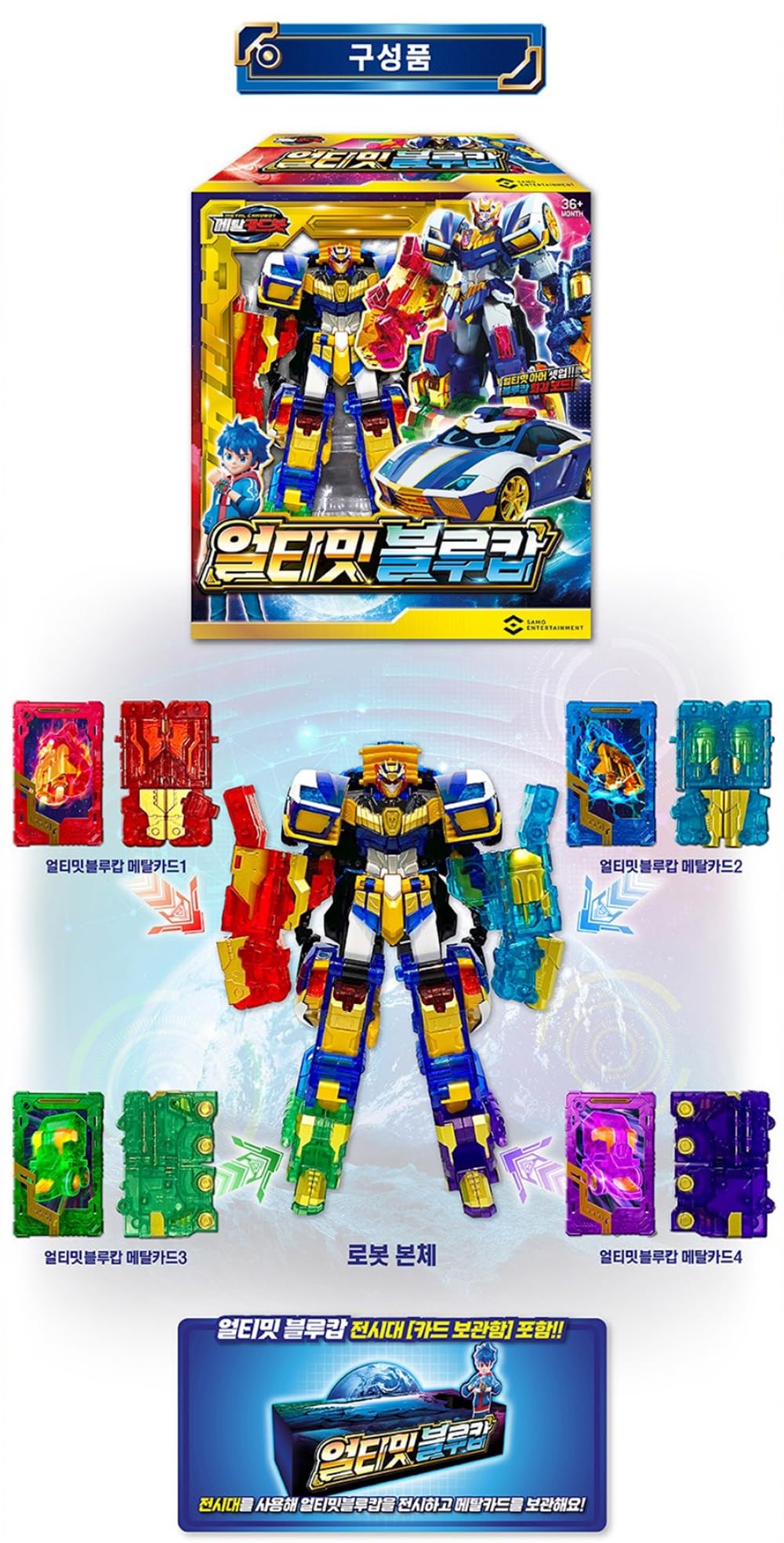 Amazon.co.jp: SSmall メタルカードボット 究極のブルー 警官 パトカー