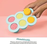 Vista 7 de NutriBullet NBY-50100 Sistema completo de fabricación de alimentos para bebés, 32 onzas, blanco, azul, transparente