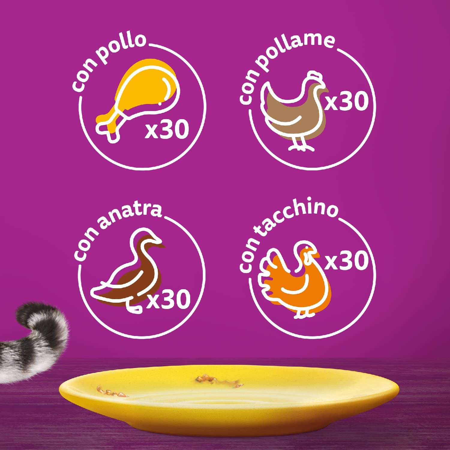 Whiskas Selezione Delicata in Gelatina 1+, Cibo Umido per Gatti, Pacco Formato Scorta, 120 Bustine ognuna da 85g (120 x 85g)