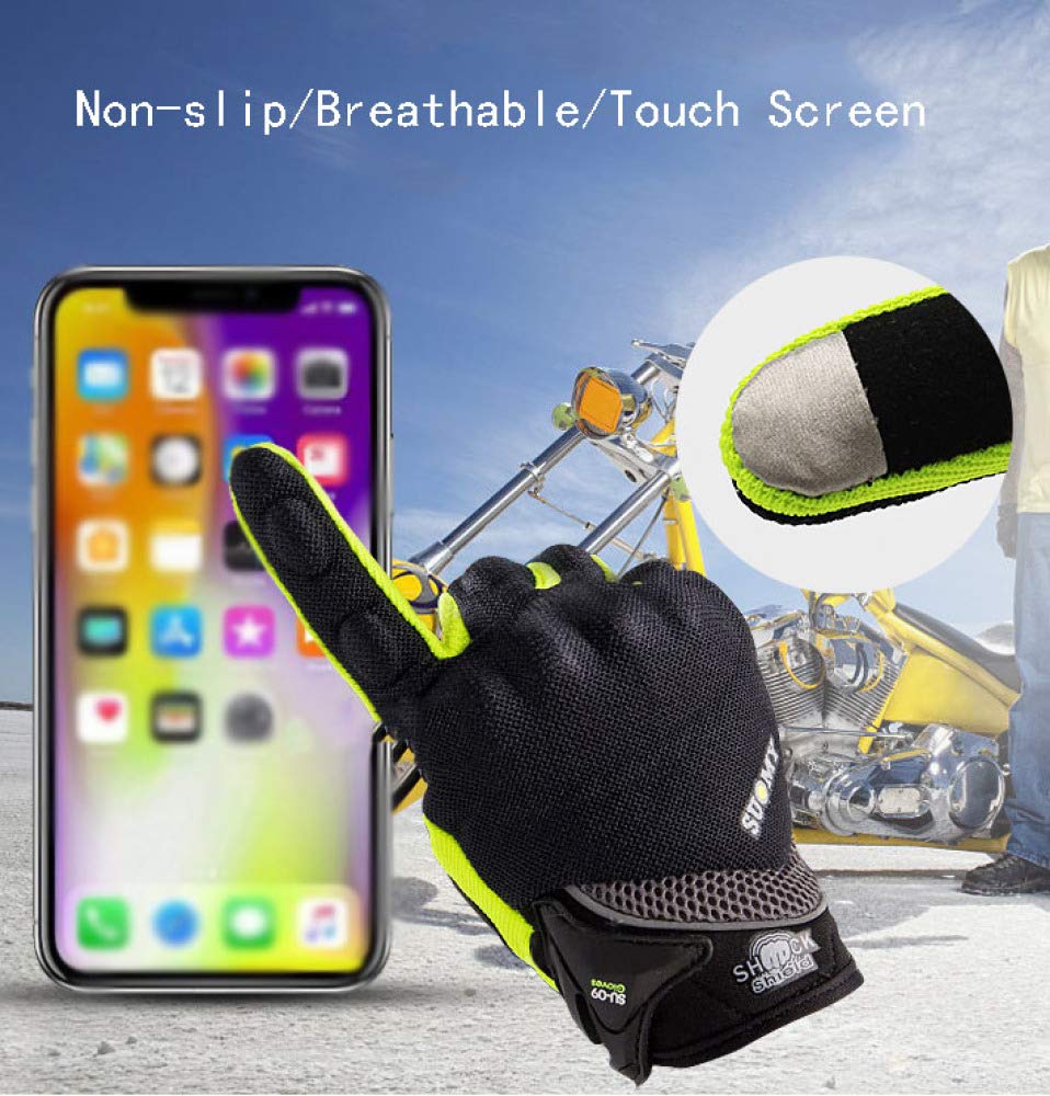 Guantes De Ciclismo con Dedo Completo, Pantalla Táctil Ligera Y Transpirable, para Ciclismo Caza Senderismo Escalada Deportes Al Aire Libre, Unisexo,Orange-L