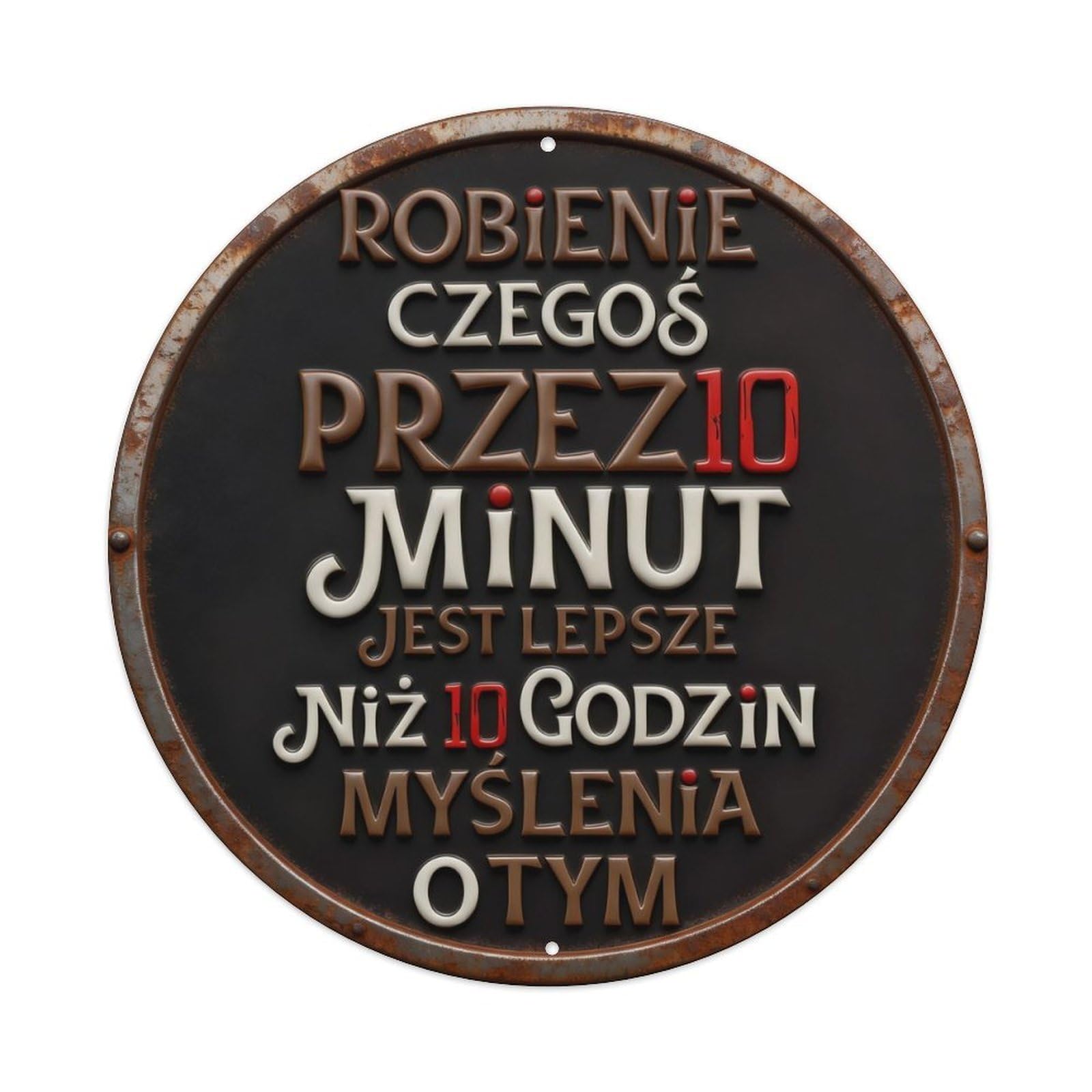 Zlatcbu Vintage Doing Something For 10 Minutes Is Better_yj677 Metal Tin Sign Retro Wall Art Poster, Decor For Home Living Room Bar Cafe Garage, 8X8 Inch
