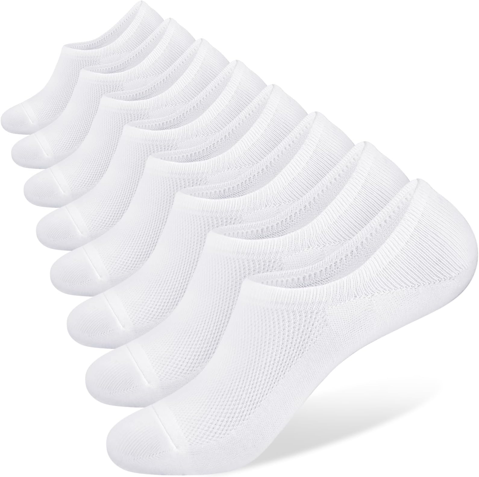 - No Show Socks for Men 6/8 pack Cotton Thin Low Cut Non Slip for Loafer Flats Sneakers 5-8/9-11/12-15