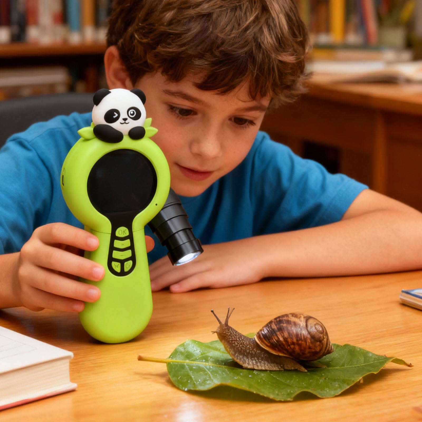Ensemble d'exploration scientifique - Instrument électronique Colonoscope 200x - Agrandissement de 1 et demi pouce - Écran 720p - En silicone résistant - Protection visuelle - Instrument visuel avec