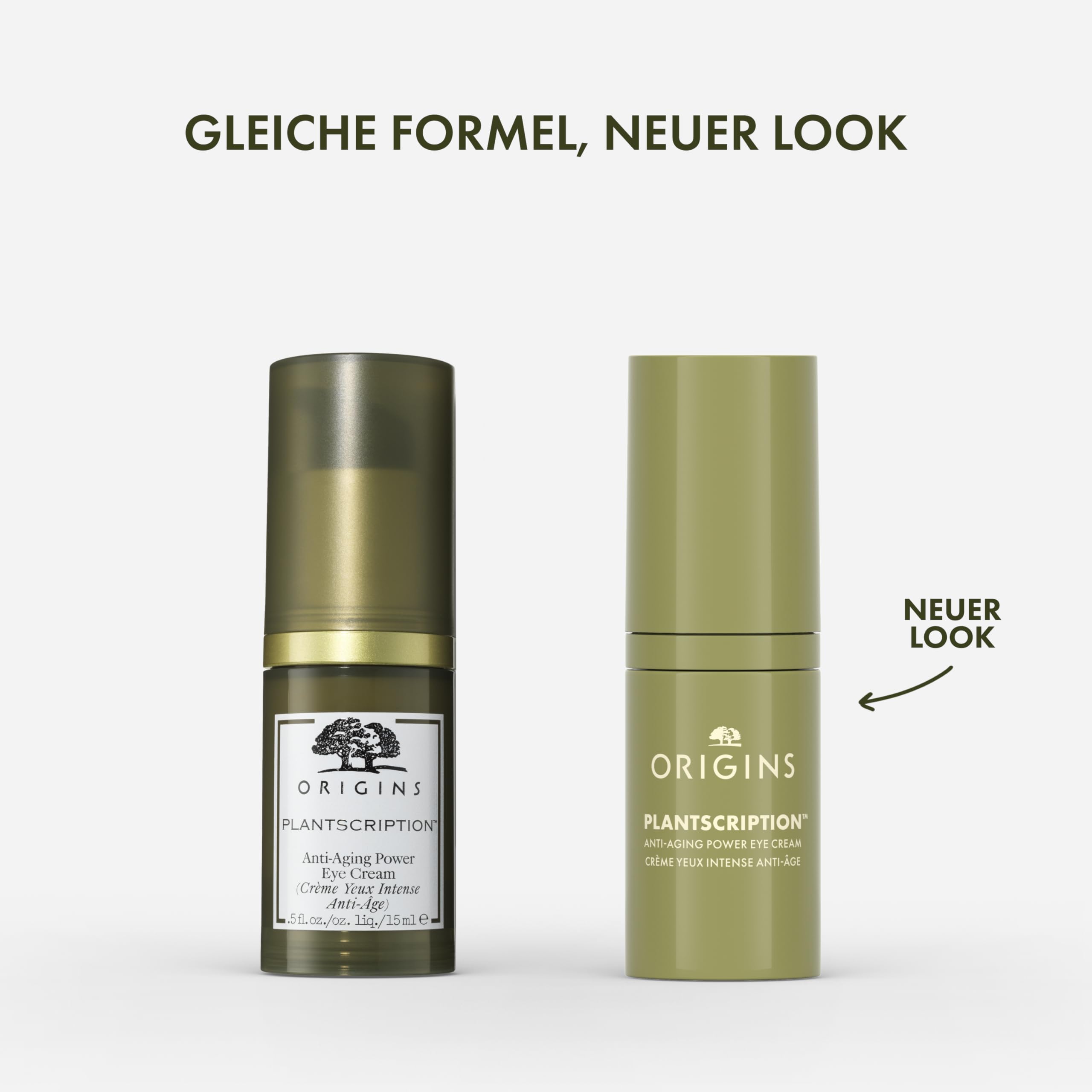 Origins Plantscription Power Anti-Aging Eye Cream 15 ml | Reduziert sichtbar feine Linien und Krähenfüße | Mit Peptiden