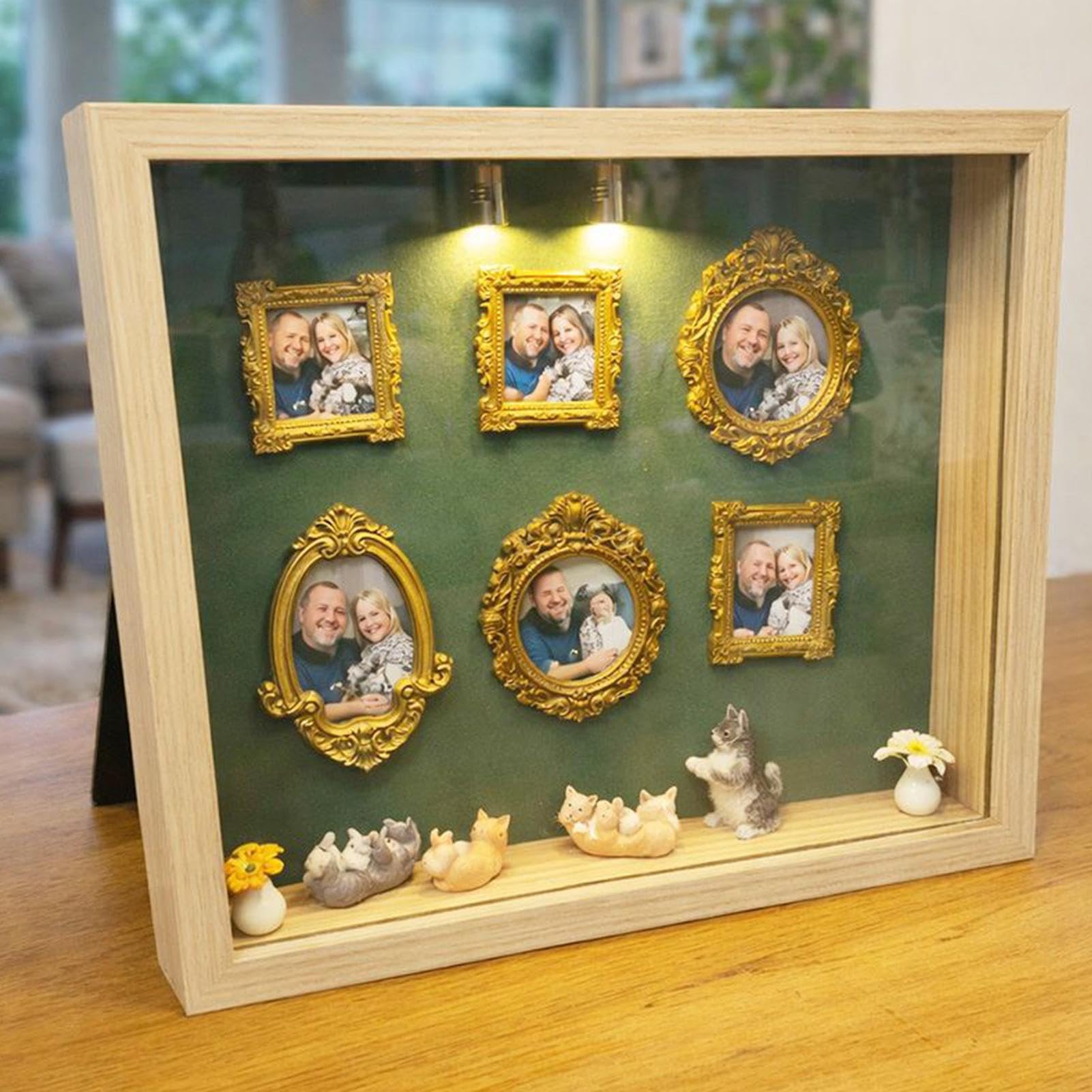 Mini Museum Frames,Decorazione Artigianale per Scrivania | Set Cornici Per Foto - Per Casa Ufficio Camera Da Studio