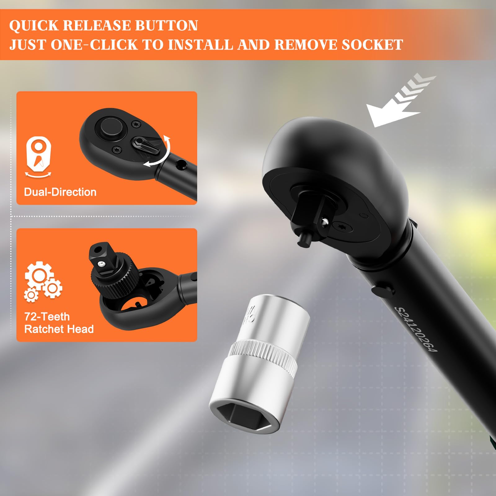 Klucze dynamometryczne do roweru 1/4", 1-25 Nm, 72 zęby, 29-częściowy zestaw małych kluczy dynamometrycznych z drążkiem przedłużającym, nasadkami, bitami, do naprawy motocykli, rowerów