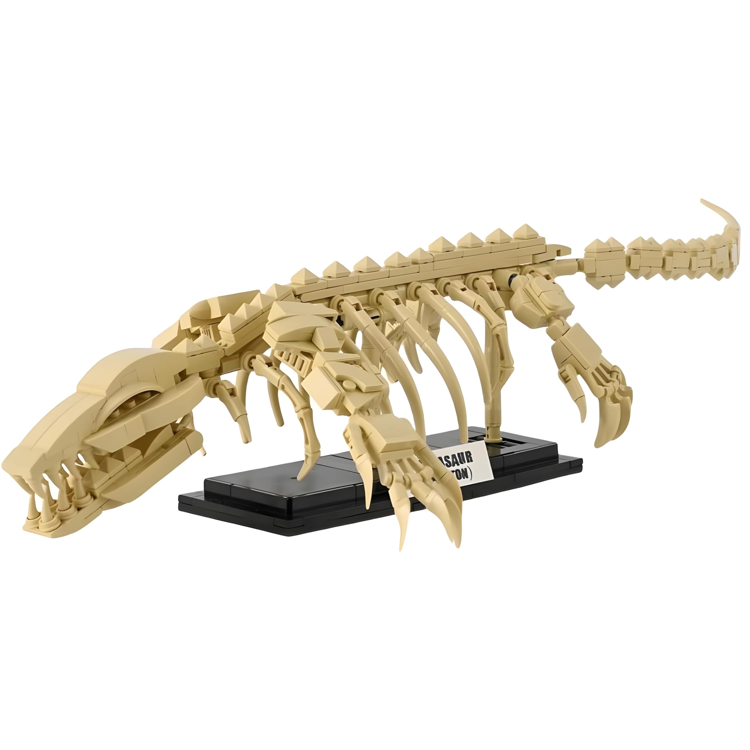 Mosasaurus Dinosaur Skeleton Building Blocks Set, 498 PCS Jurassic Science Tyrannosaurus Rex Dino Bone Building Toys for Home Decor & Office, Prehistoric Fossil Model Kit for Adults & Teens