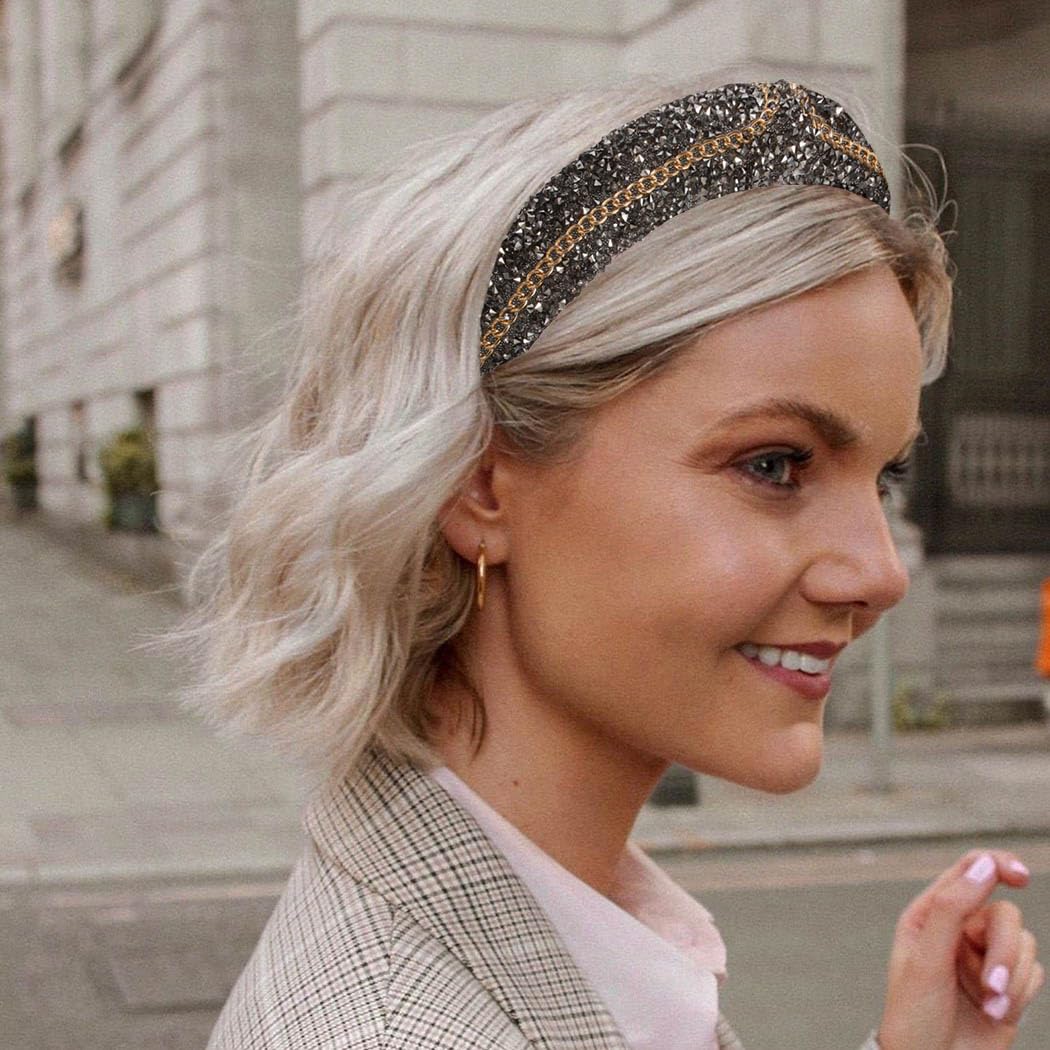 Amazon.com : Firuilo Rhinestone Headband Sparkly Crystal  display picture 3