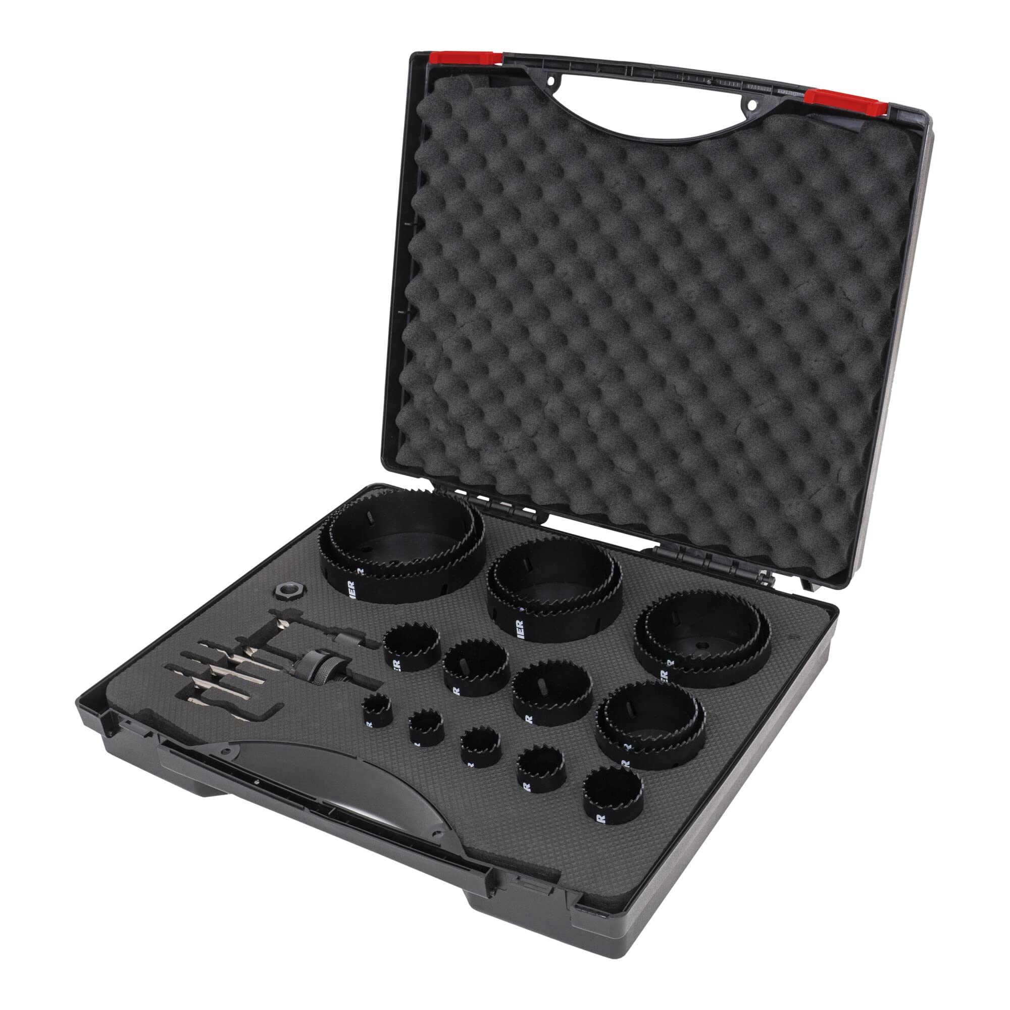 Lochsägen-Set HSS-Co8 Bimetall, 21-teilig, 19-121 x 44 mm, aggressiver Schnitt, Schnitttiefe bis 44mm