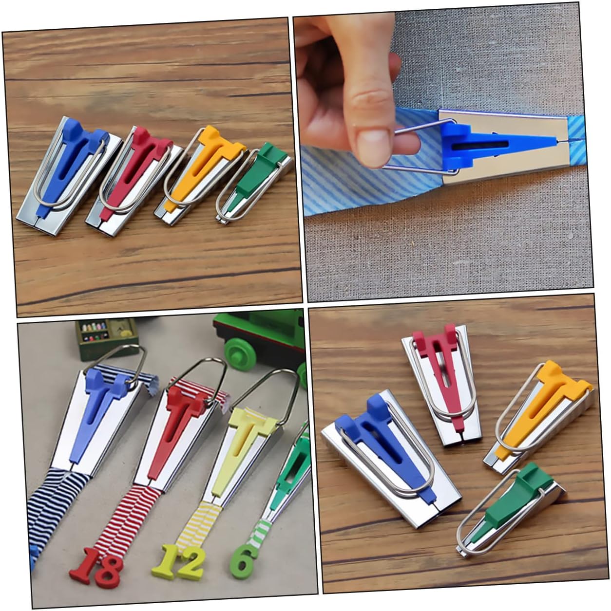 Green Bias Tape Maker Kit for DIY Sewing Lovers, Alloy Plastic