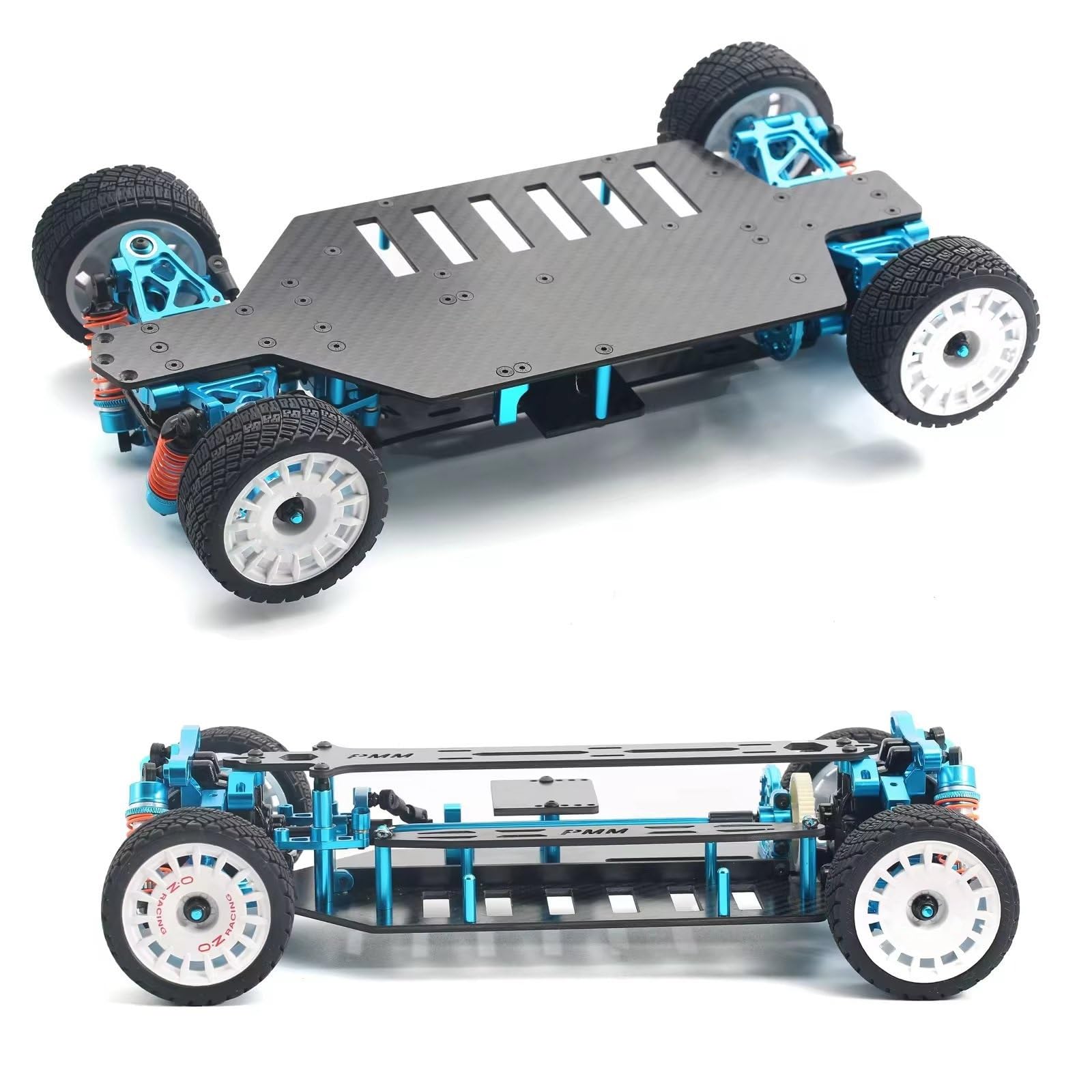 Piezas Coche RC para Tamiya para TT-02 1/10 4WD RC Coche Marco De Fibra De Carbono Aleación De Aluminio DIY para Modelo Touring On-Road Drift para para Racing Car Upgrade Parts Kit