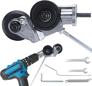 Electric Drill Plate Cutter, 2023 New Electric Drill Shears Attachment Cutter Nibbler,Metal Cutter, Double Headed Electric Drill Shears, Sheet Metal Nibbler for Metal Cutting