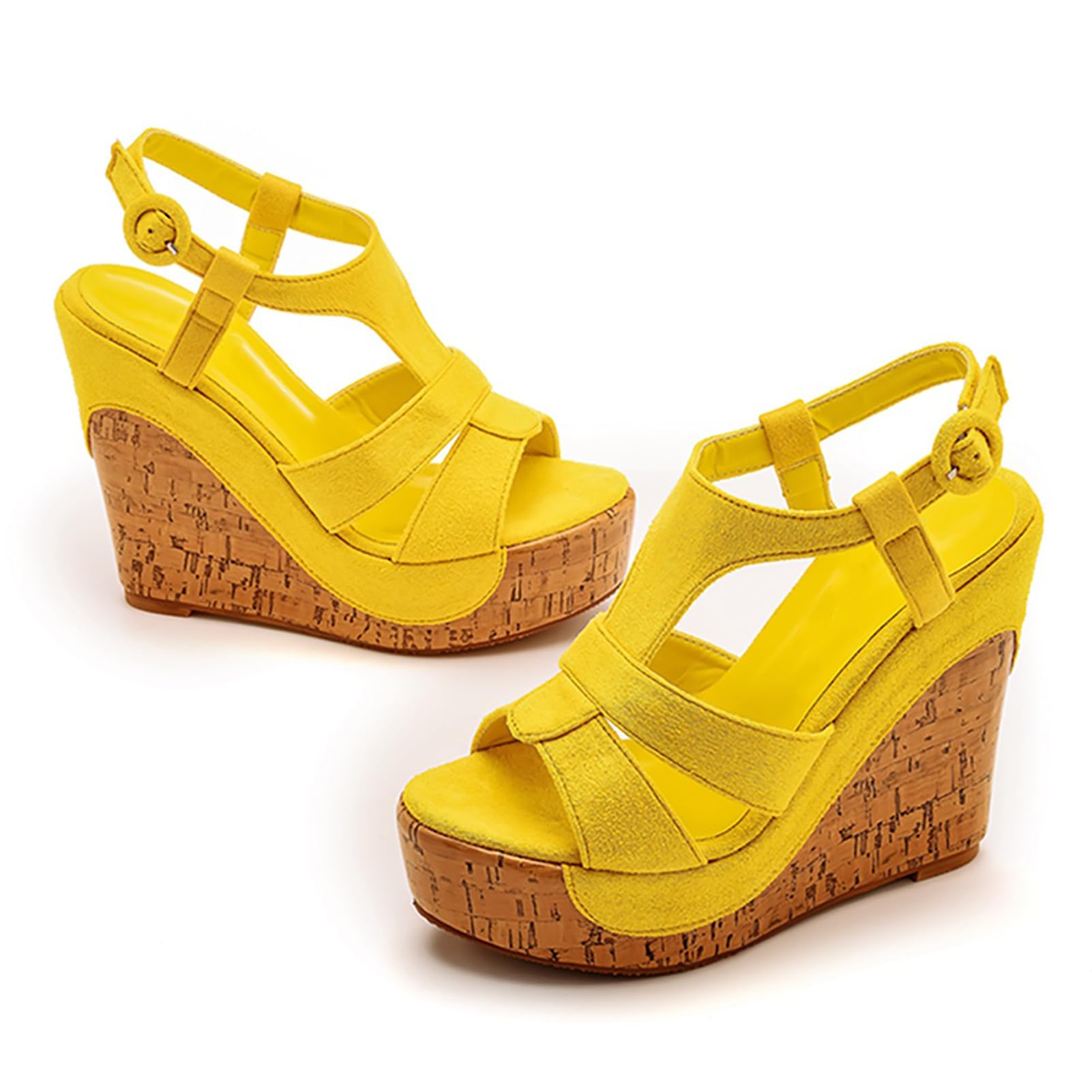 Amazon.com: ABJGHYUT 4.9 inches Peep Toe Platform Wedges Sandals