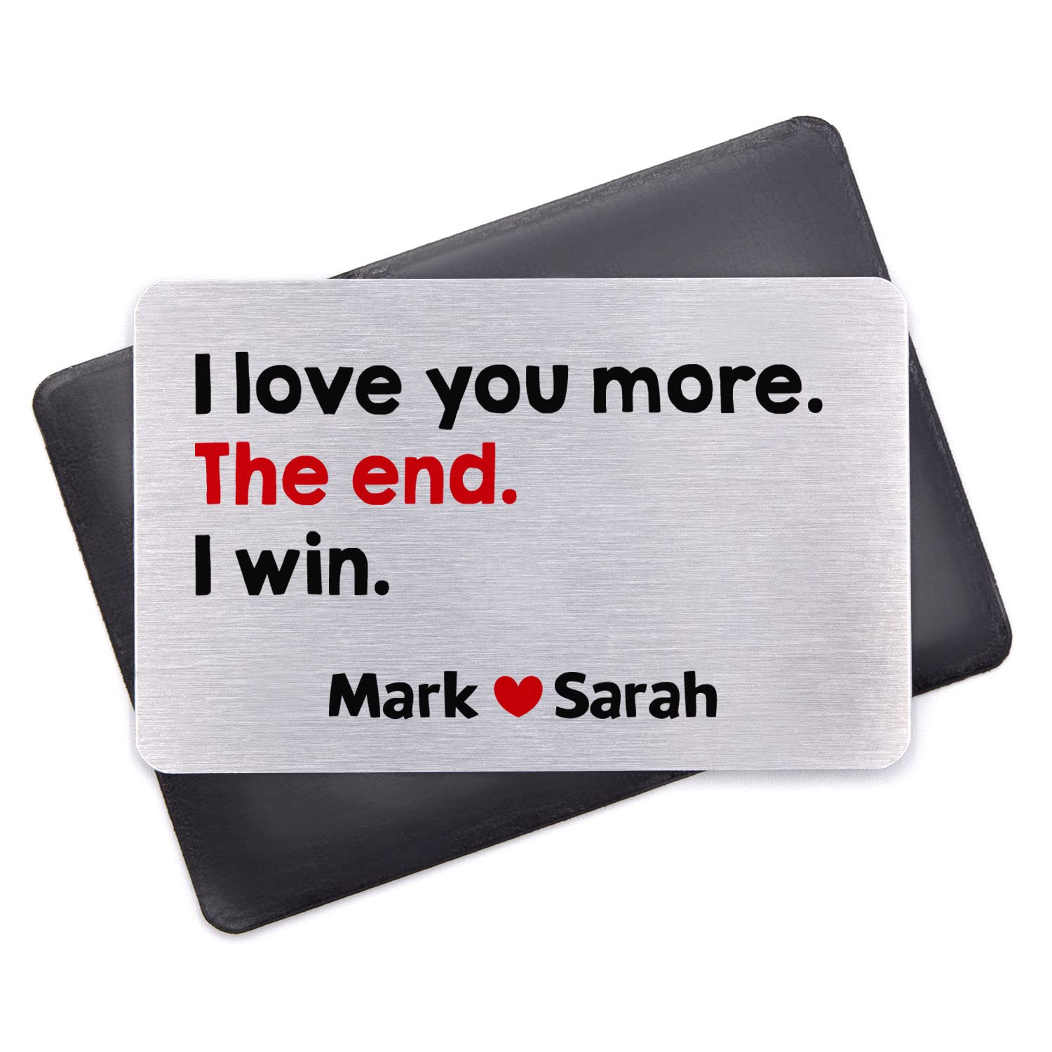 Personalised I Love You More Valentines Gift for Boyfriend or Girlfriend - Valentines Present For Him, Her, Husband or Wife