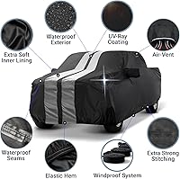 Vista 35 de iCarCover - Funda de coche de 100 capas, impermeable para todo tipo de clima, fundas de coche de calidad premium para automóviles, protección UV