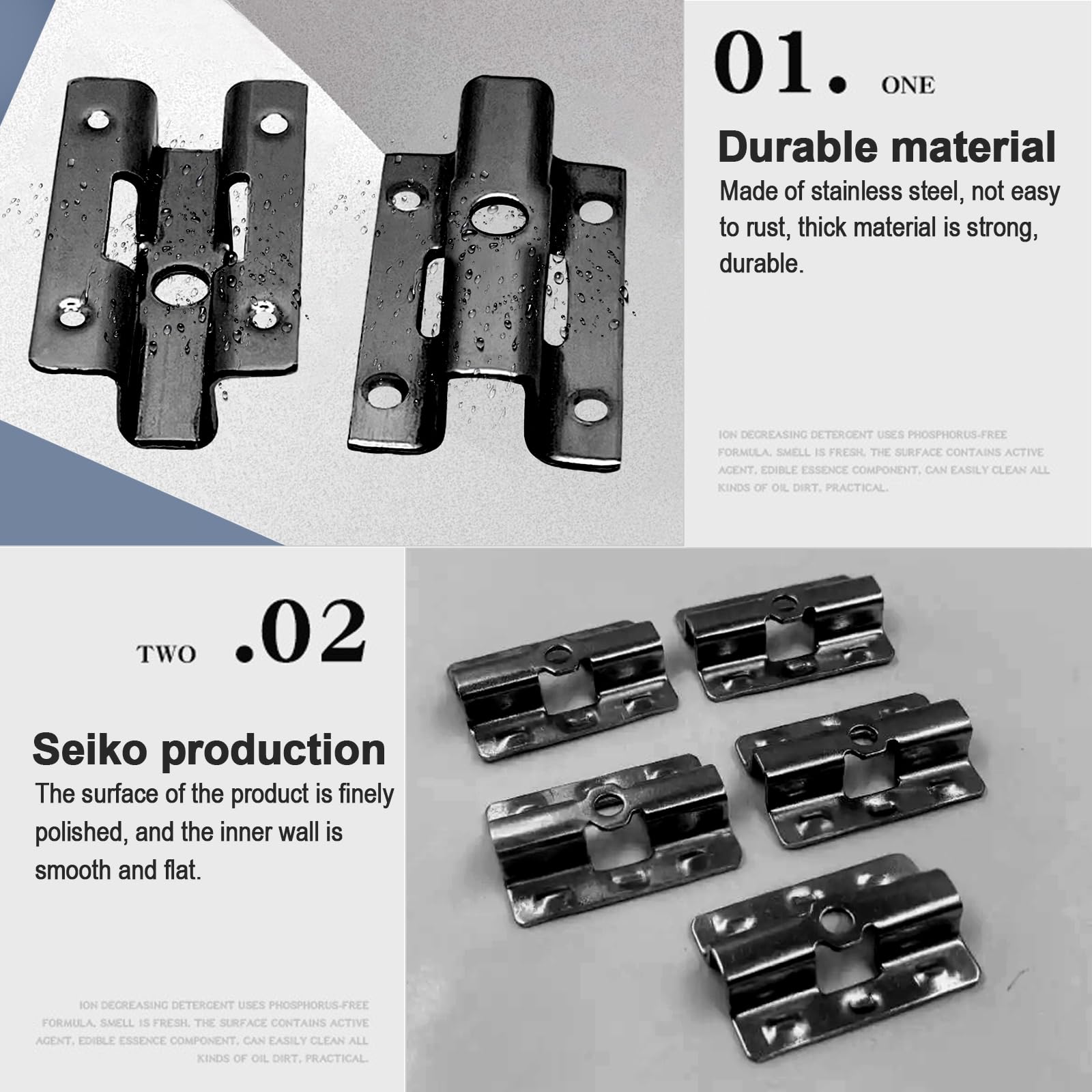 100 pièces de clips de terrasse en acier inoxydable 6/7/8/9 mm, clips de fixation en acier inoxydable dissimulés, espaceurs clips avec 100 vis pour WPC/BPC, fermeture de plancher en bambou, noir (9 mm