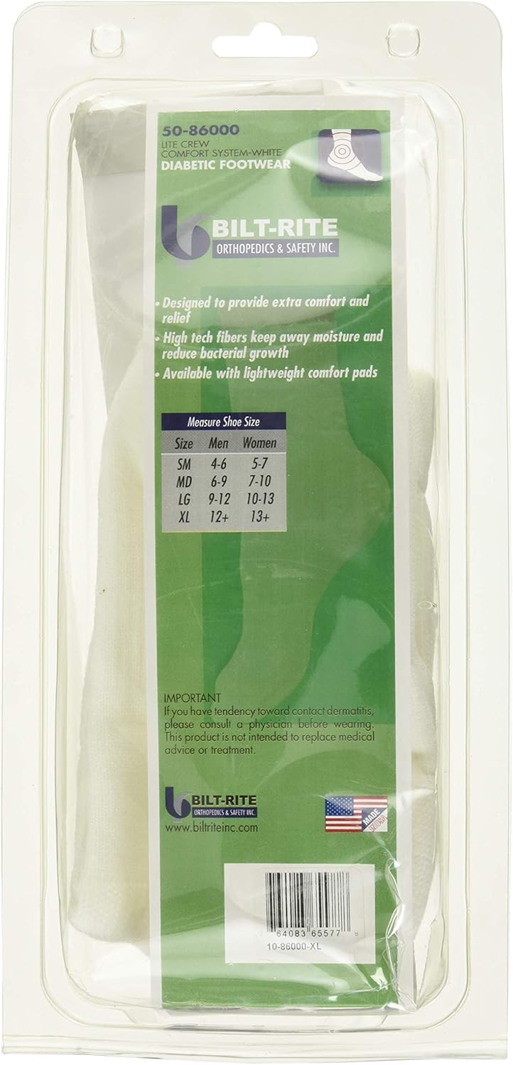 Bilt-Rite Mastex Health Lite Crew Comfort System, White, X-Large : Health & Household