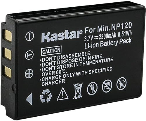 Miniatura 6 de Kastar Paquete de 4 baterías recargables de iones de litio Q120 de repuesto para cámara MINOLTA MN35Z, batería ZOOM BT-03 BT-03B, cámara grabadora