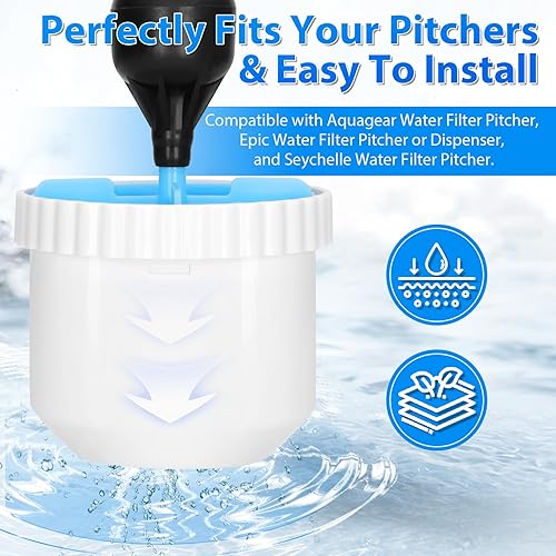 Miniatura 6 de Reemplazo del filtro de agua, puede eliminar eficazmente la suciedad y la nubosidad de los microplásticos, PFAS, más de 30 contaminantes del agua.
