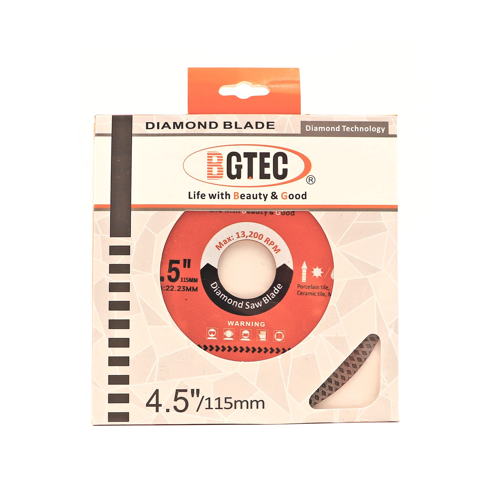 Supercienkie diamentowe ostrze do płytek z krawędzią z siatki, BGTEC 10 szt. 115 mm x trzpień 22,23 mm tarcza do cięcia na sucho lub na mokro porcelanowa ceramiczna marmurowa granit