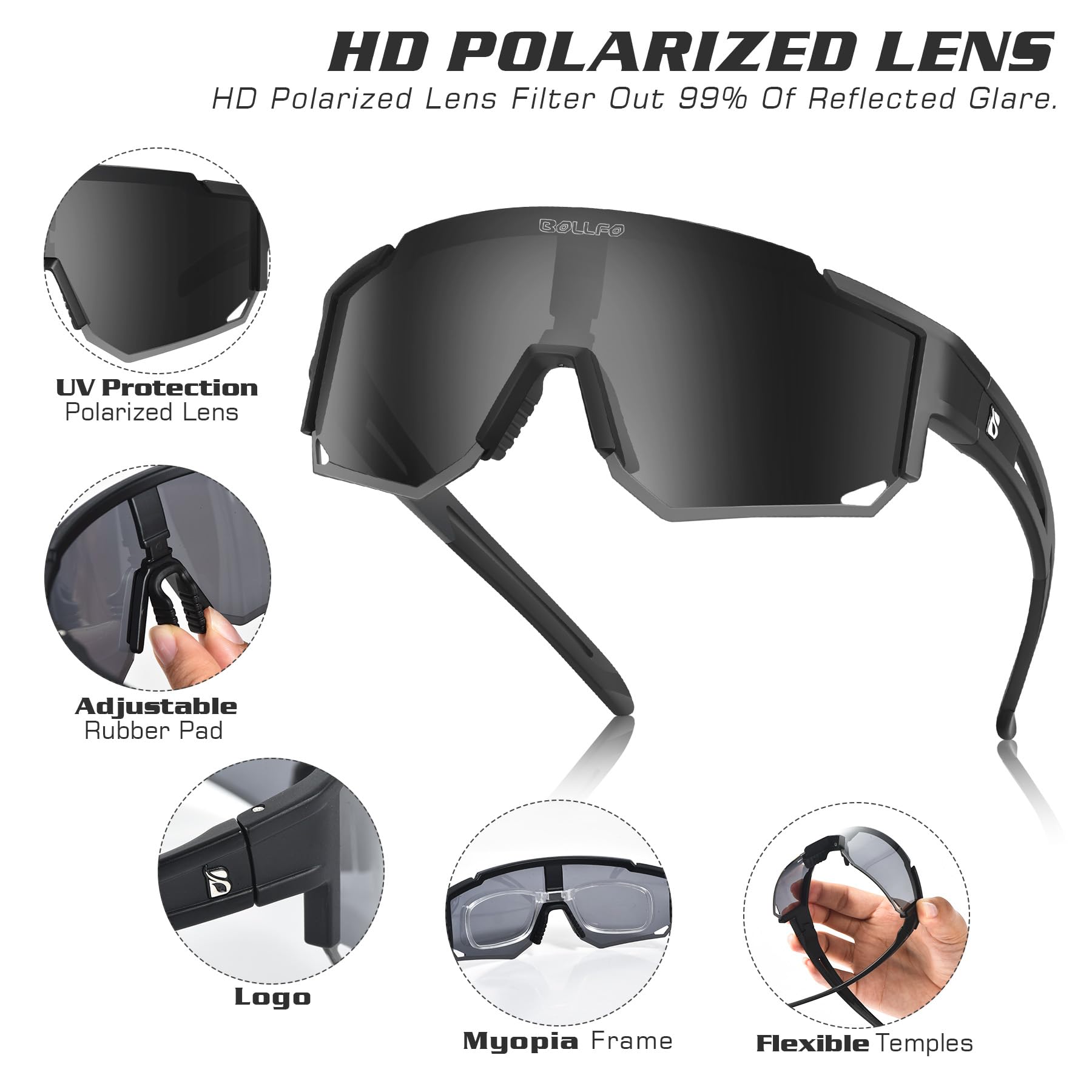 Occffy Hombre Gafas De Sol Deportivas Polarizadas Para Béisbol