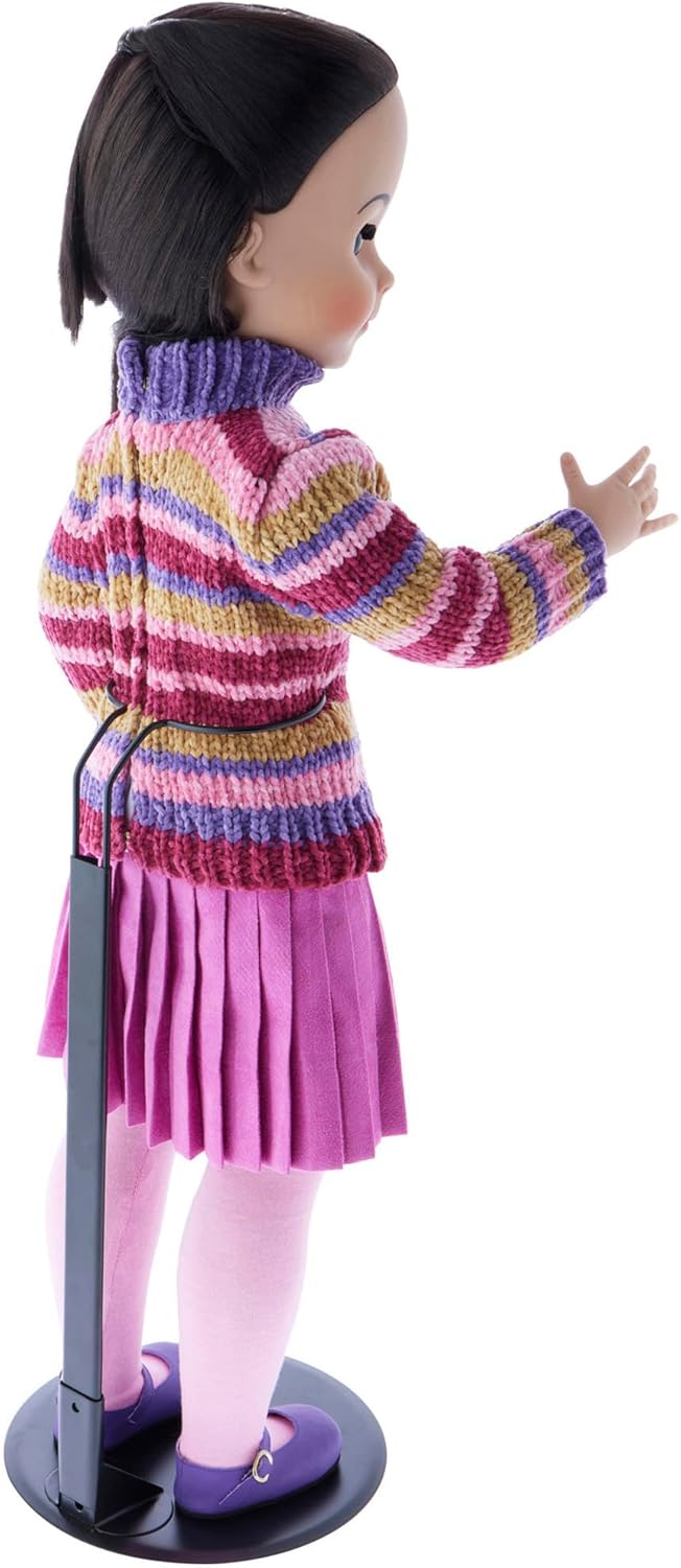 Plymor DSP-15B Black Adjustable Doll Stand, fits 25, 26, 27, 28, 29, 30, 31, 32, 33, and 34 inch Dolls, Waist is 3.75" - 5" wide, 11" - 13" around