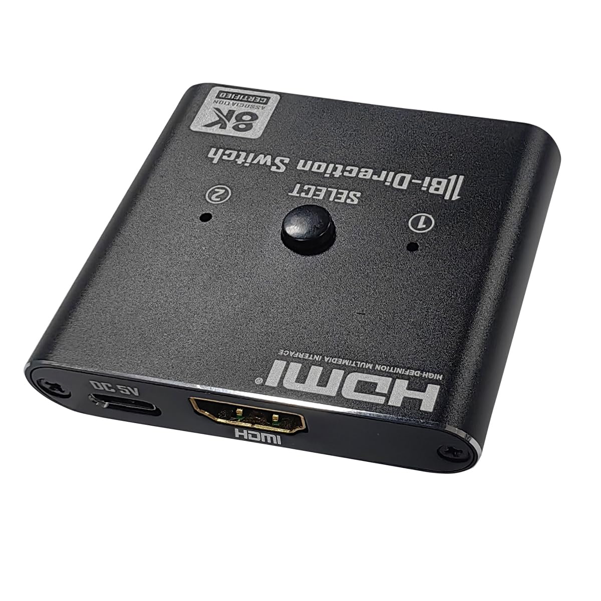 MAXTRACK Dwukierunkowy rozdzielacz HDMI 8K - CS39L, rozdzielacz HDMI i przełącznik HDMI, 2 w 1 out lub 1 in2out, 8K 60 Hz, 4K @ 120 Hz, kompatybilny z PS5, Xbox, streaming Box, projektorem, TV