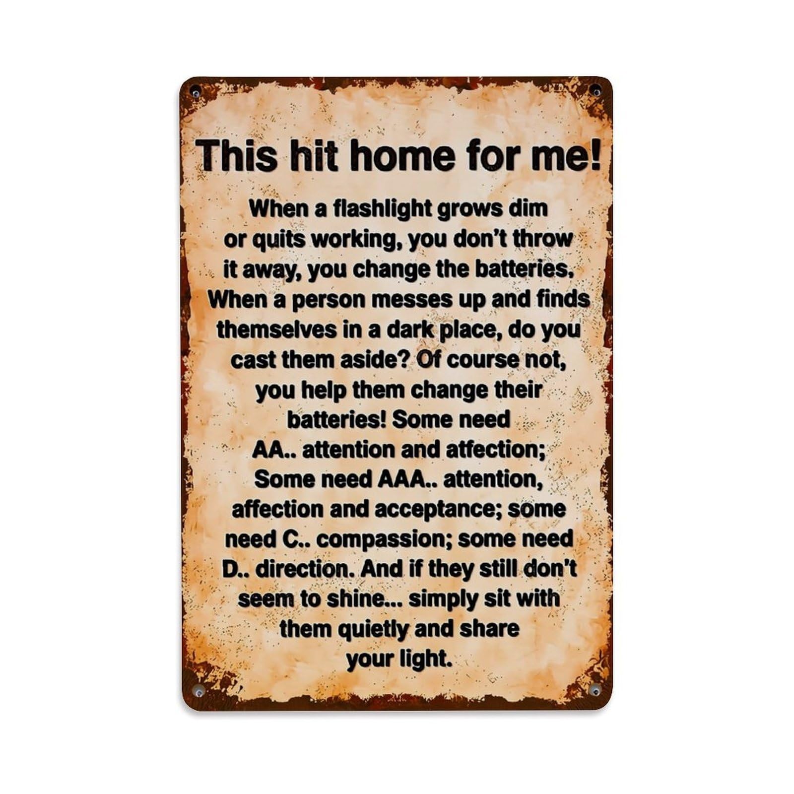 This Hit Home For Me Retro Metal Tin Sign, Vintage Decor Art Poster for Bar, Home, Man Cave, Kitchen, Laundry Room Gift 8x12Inch