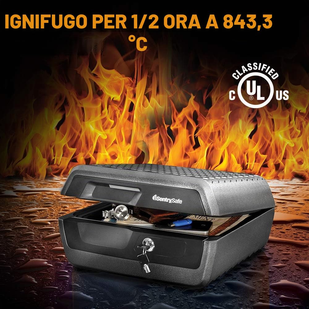 SentrySafe CHW30220 Cassaforte ignifuga, Grigio e Nero, 0.36 Cubic Feet