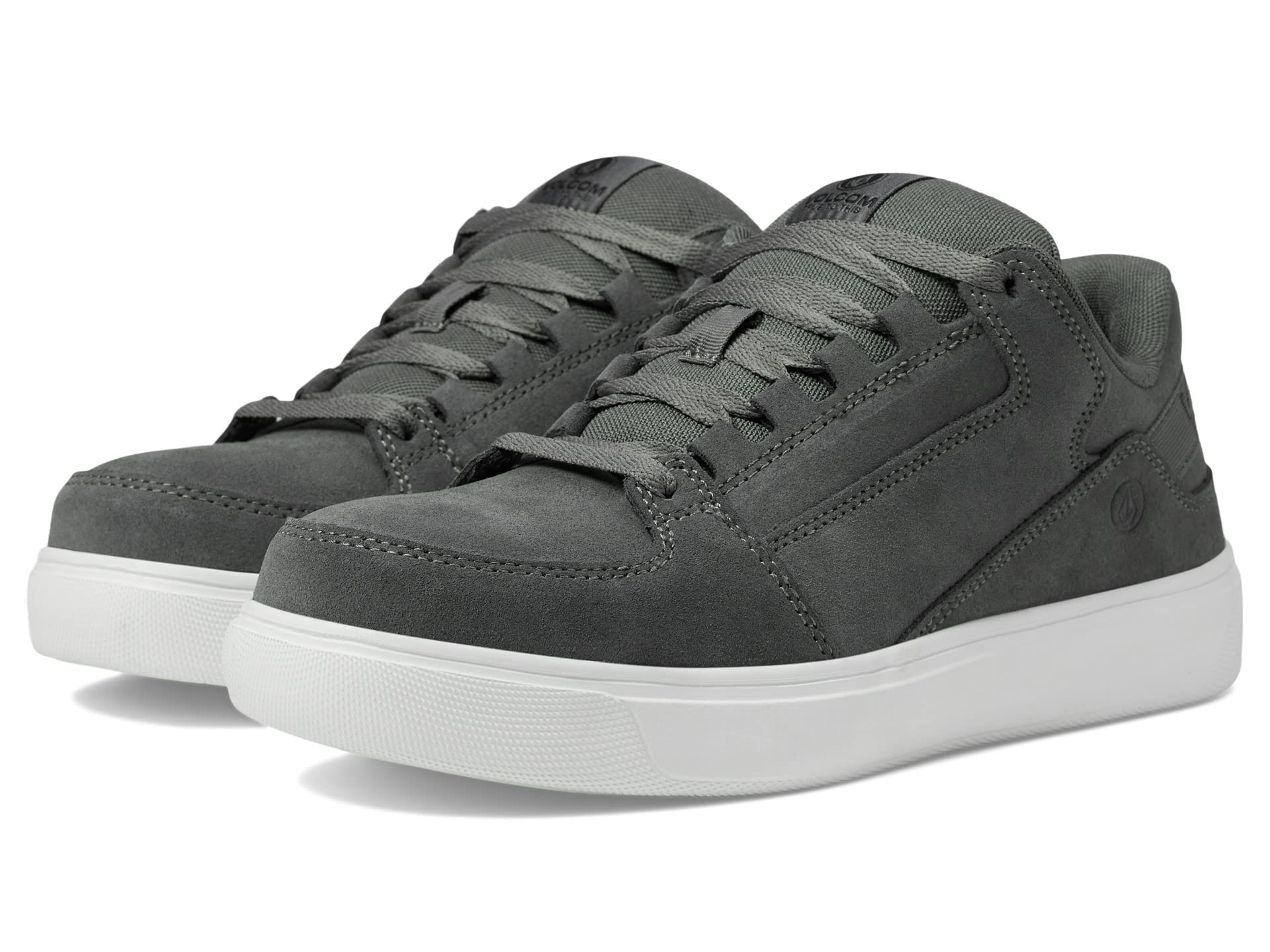 Volcom® Evolve EH Comp Toe Men Shoes – Suede and Leather Upper – Soft Insole – Memory Foam Cushioning Grey 10.5 M