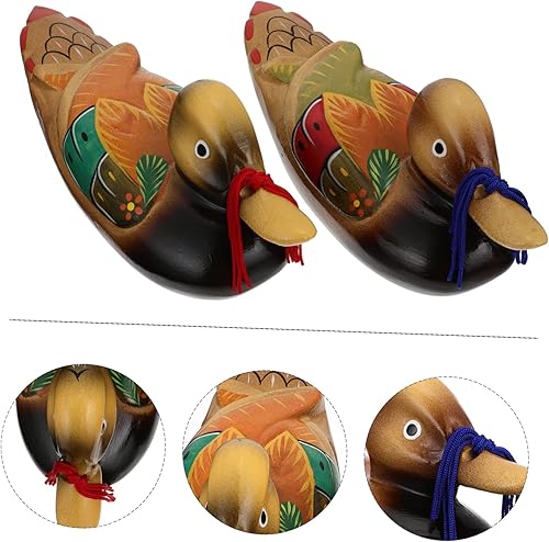 Miniatura 2 de VOSAREA Decoración de boda, 2 piezas, adornos de mandarina, estatua de mandarina, estatua de Yuan Yang, decoración de animales para el hogar,