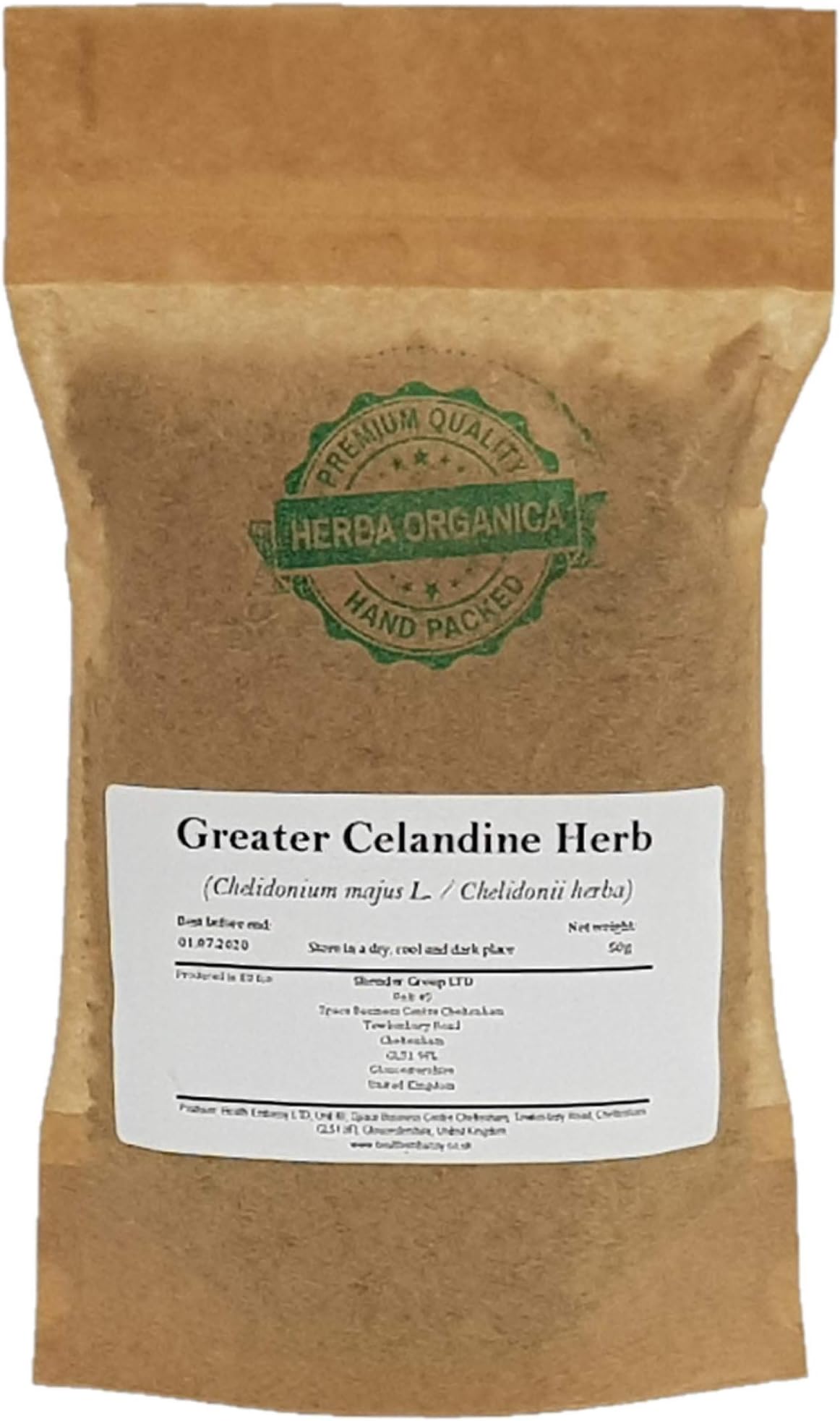 Greater Celandine Herb - Chelidonium Majus L # Herba Organica # Nipplewort, Swallowwort, Tetterwort (50g)