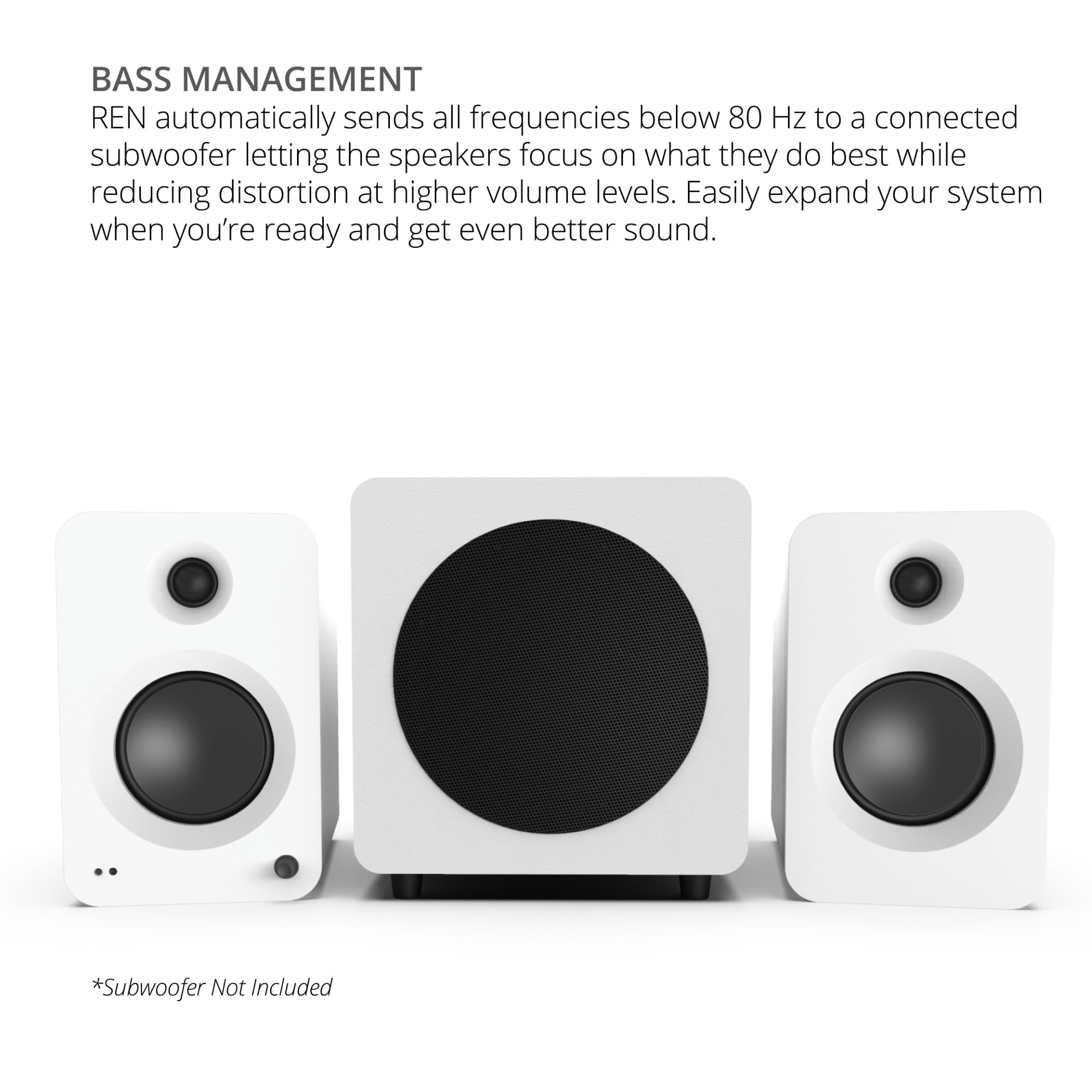 Kanto REN 200W Powered Speaker System with HDMI ARC Input for TV & Home Theater | USB-C and Bluetooth 5.3 | High/Low Pass Filter | Pair | Matte Blue