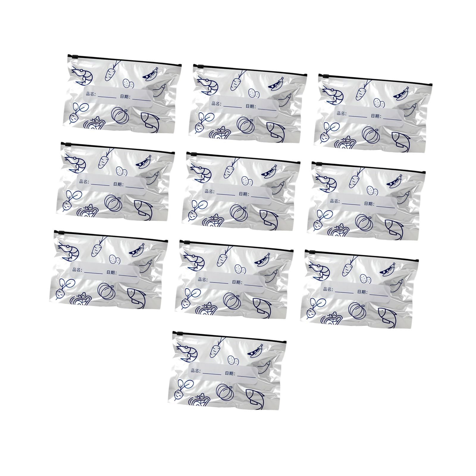 Duty Aluminum Foil Food Storage Bags Freezer Safe Leakproof Zippered for Freshness Preservation Aluminum Foil Containers Light Blocking Reclosable for Fruits Snacks Preservation