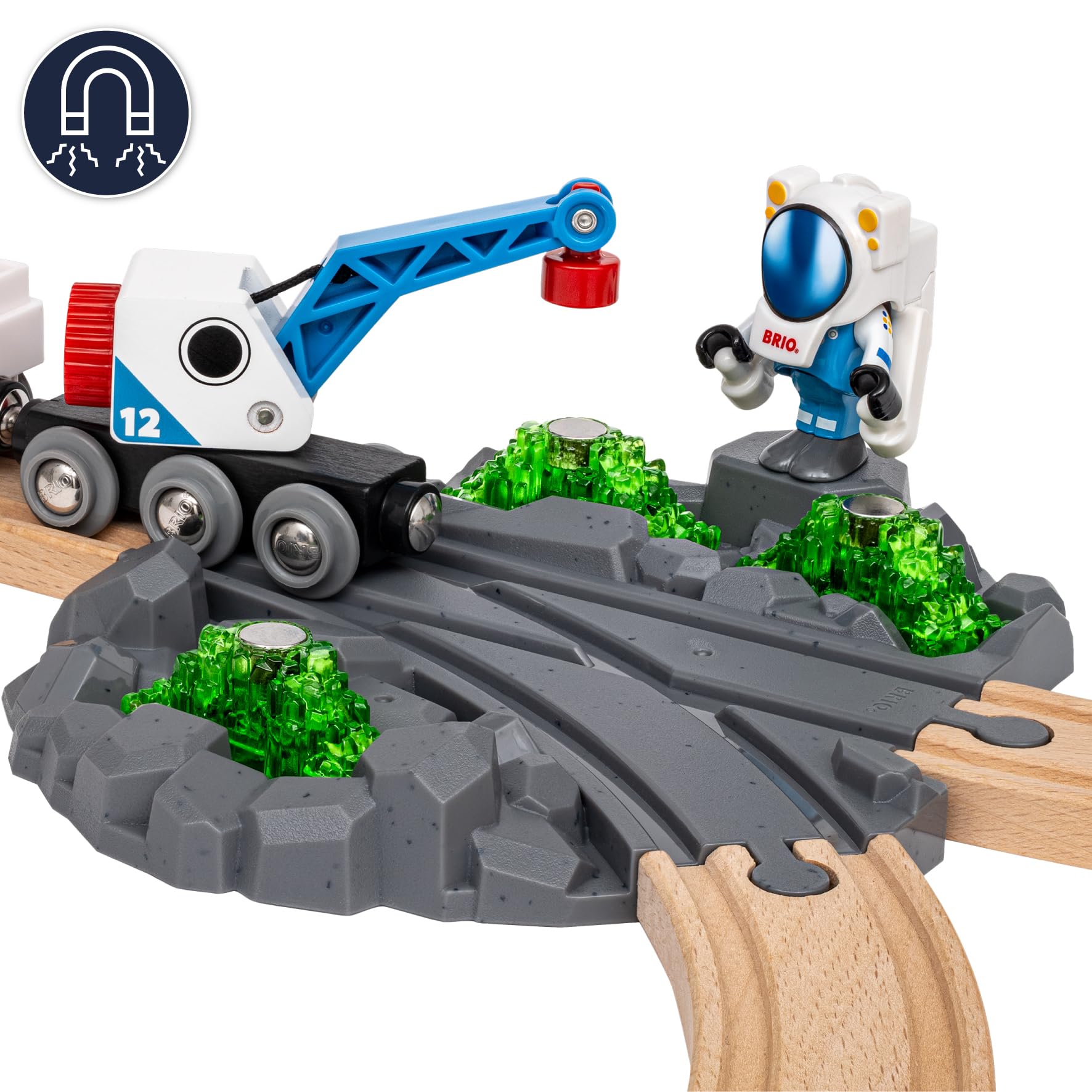 BRIO World Weltraum Deluxe Holzeisenbahnset - Spielzeug ab 3 Jahre