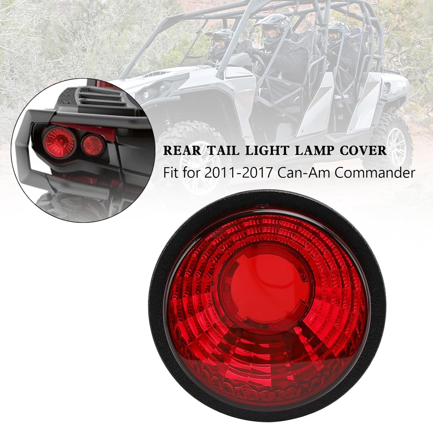 Areyourshop Tail Light Cover Rear Tail Light Cover for Can-Am Commander 1000 2011-2017,Commander 800 2014-2015, Maverick 1000R 2013-2017, Outlander 1000 2012-2017