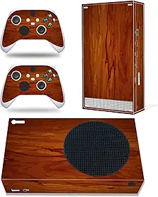 Adesivo de película compatível com console Xbox Series S, capa protetora de vinil decalque para controle sem fio (marrom)