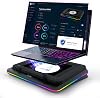 KLIM Turbofrost MAX - RGB Laptop Cooling Pad, Gaming Laptop Cooler with Powerful Turbofan XL, Fast Cooling Laptop, 15.6-17in, Smart Inlay System for Optimal Airflow, Adjustable Speed, LCD Screen