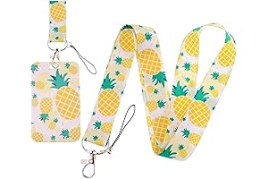 Cute Pineapple Retractable ID Badge Holder with Matching Lanyard