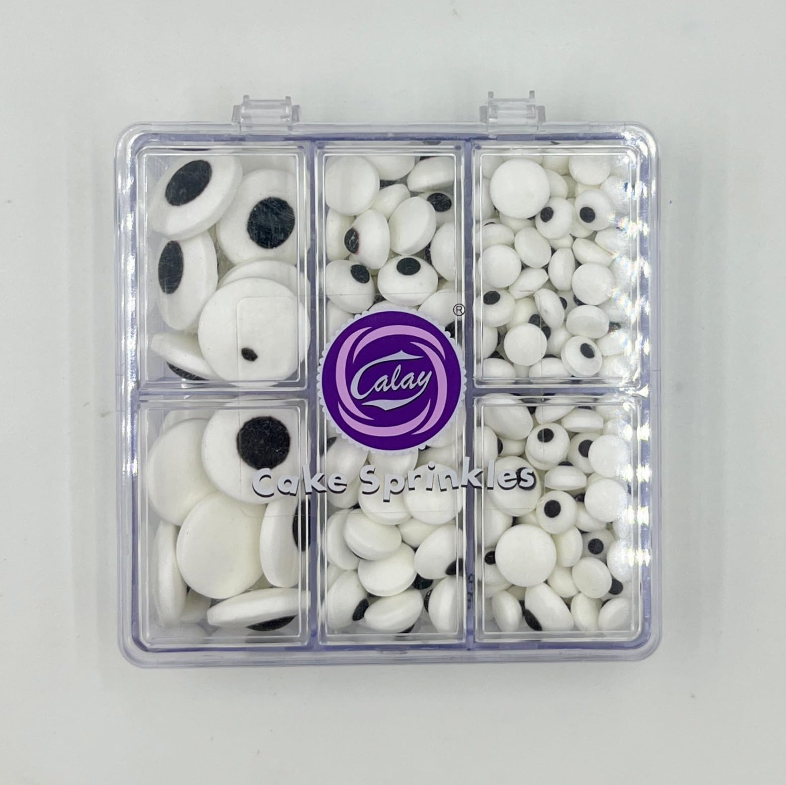 Sentovac Candy Eyes for Decorating | Edible Candy Eyeballs Sprinkles for Halloween | Cake and Cupcake Topper Decorations | 1 Box 2.82oz Big Small Mini (1.8cm 1cm 7mm) Edible Eyes