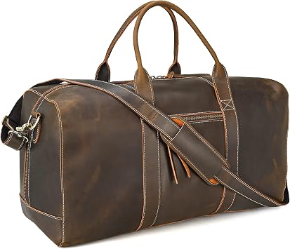 Polare 23.2" Full Grain Cowhide Leather Duffel Bag for Men